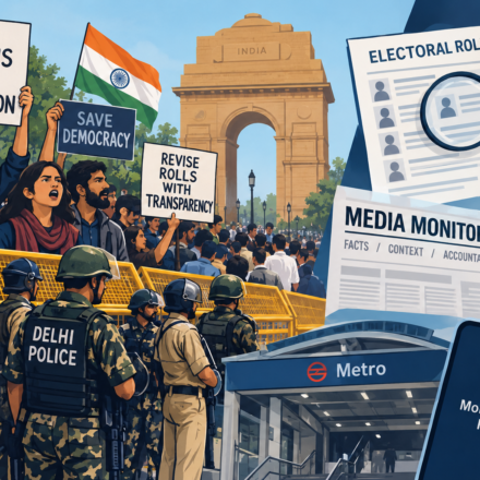 Delhi protests and electoral controversy media narratives