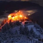 eagles nest fire bavarian alps
