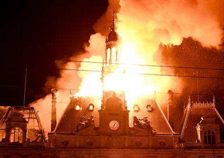 limoges town hall france fire 3