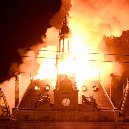 limoges town hall france fire 3